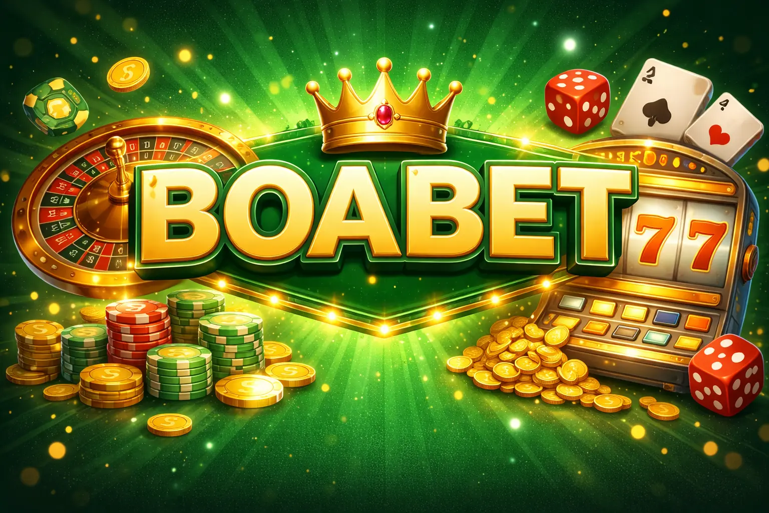 Boabet Casino prémium online kaszinó sötét neon hangulatú banner képe